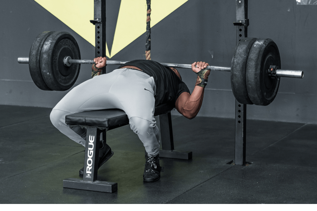 someone doing a perfect bench press