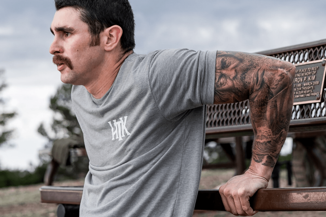 Dips on a bench outdoors