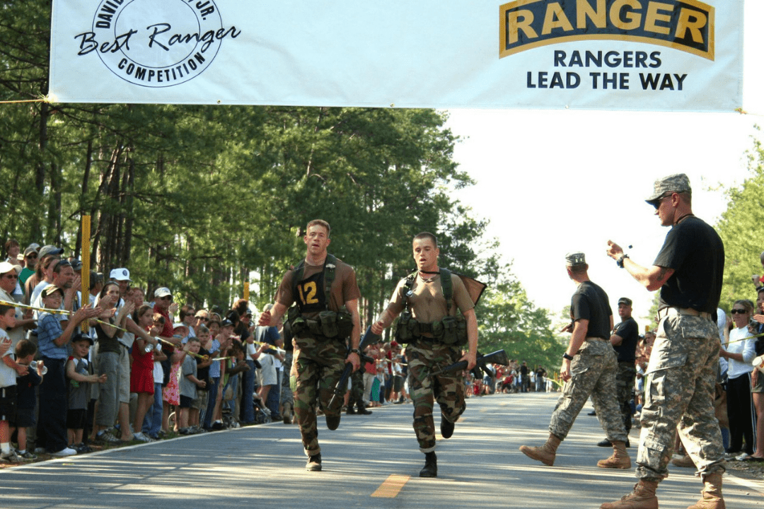 running competition being completed