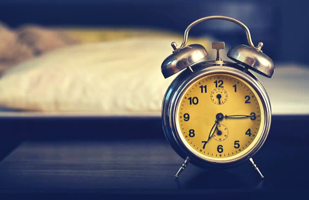 alarm clock set to prepare your night-time routine