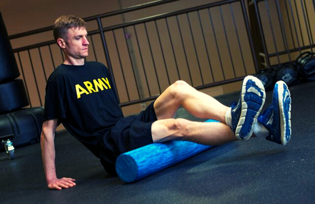 foam rolling after a workout to prevent muscle soreness